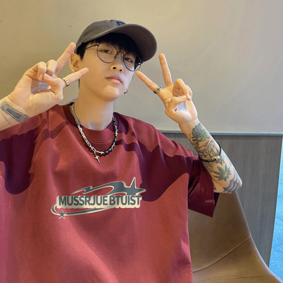 BDLS工作室文艺男女店港风情侣款230g重磅纯夏季短袖t恤男半袖男