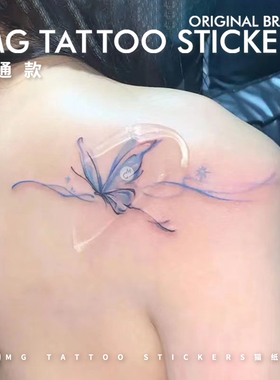 唯美浪漫蝴蝶肩花氛围感纹身贴