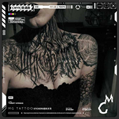 独家手绘欧美暗黑哥特奔放艺术花体花胸纹身贴30 tattoo 26cm