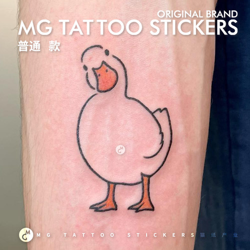 卡通搞怪青年迷你小图脚踝纹身贴
