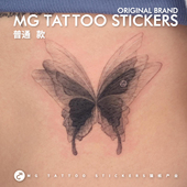 黑色之美 tattoo 浪漫文艺蝴蝶图案ins风脚踝手臂胸口纹身贴纸