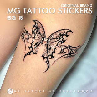 欧美个性 蝴蝶腿环 腿部性感蝴蝶图案花胸少女纹身贴纸 tattoo