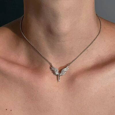 New Creativity Angel Wings Unique Design Pendant Necklace Cl