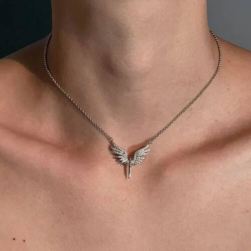 New Creativity Angel Wings Unique Design Pendant Necklace Cl