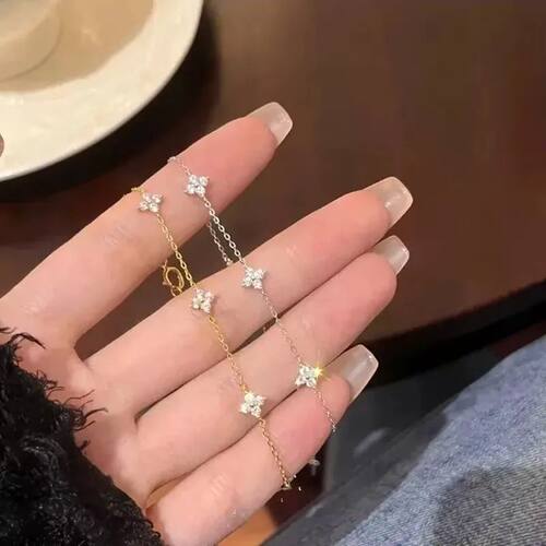 High Quality Crystal Four Leaf Flower Bracelet for Women Cla