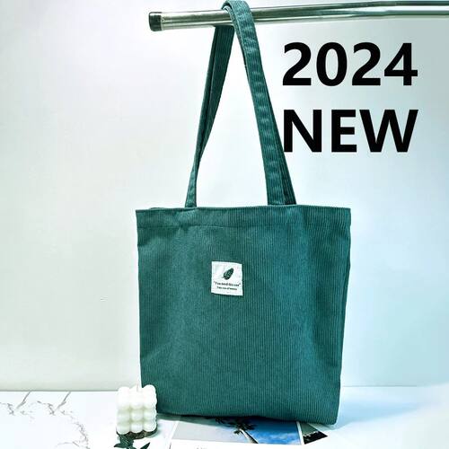 Corduroy Shopper bag for Women Shoulder Bag Female Soft Envi