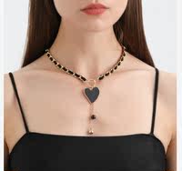 Gold Color Heart-Shaped Necklace For Women Trendy Multi-Laye thumbnail 8
