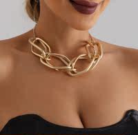 Gold Color Heart-Shaped Necklace For Women Trendy Multi-Laye thumbnail 3