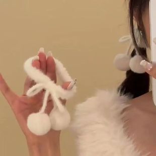 Plush Hairbands Headbands 2pcsAutumn Knots Winter Bow and