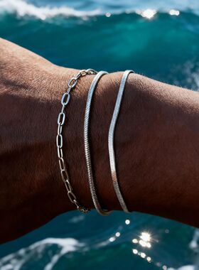 1/2/3pcs Chain Bracelet for Men Women,Stainless Steel Twiste
