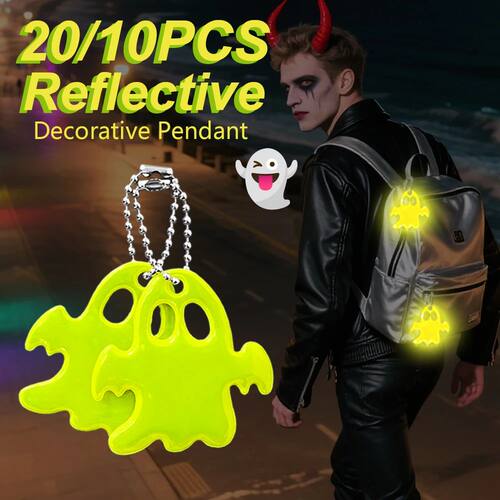 20/10PCS Ghost-shaped Night High-brightness Reflective Penda