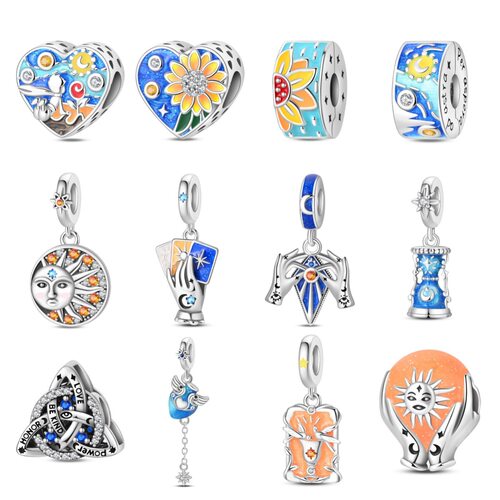 Pendant beads DIY jewelry accessories copper silver plating