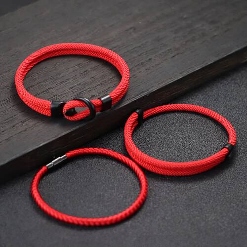New 3Pcs Men Bracelet Set Lucky Red Keel Rope Braslet Surfer