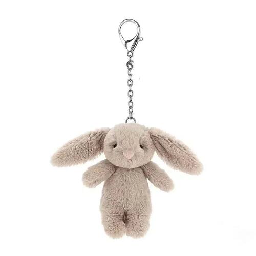 Stuffed Animals Cute Cartoon Rabbit Keychain Love Pompom Tri