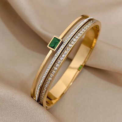 Stainless Steel Cuff Bracelet For Women Mens Gold Silver Col