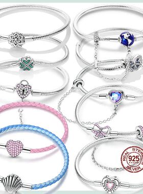 Hot Sale  Sterling Silver 17-20CM Bracelets Forever Love But