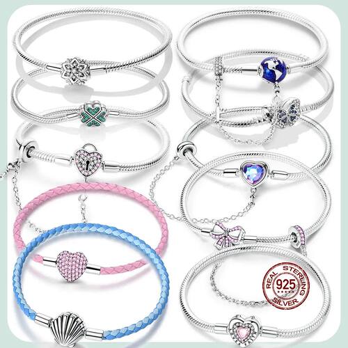 Hot Sale  Sterling Silver 17-20CM Bracelets Forever Love But