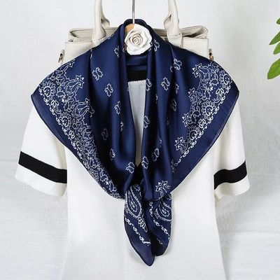 Paisley Print Kerchief Women Hair Scarf Silk Headband Bandan