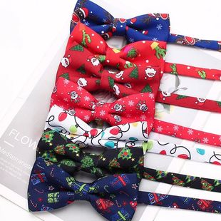 Red Christmas New Cotton Tie Bow Santa Fashion Green Men