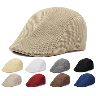 Solid Color HatHat and Breath Sports Linen Beret Cotton Thin