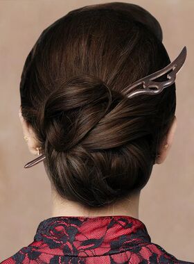 Traditional Hair Sticks Chinese Hair Clips Hairp Carved Wood