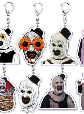 Horror Movie Terrifier Art The Clown Keycha Keyring for Acce