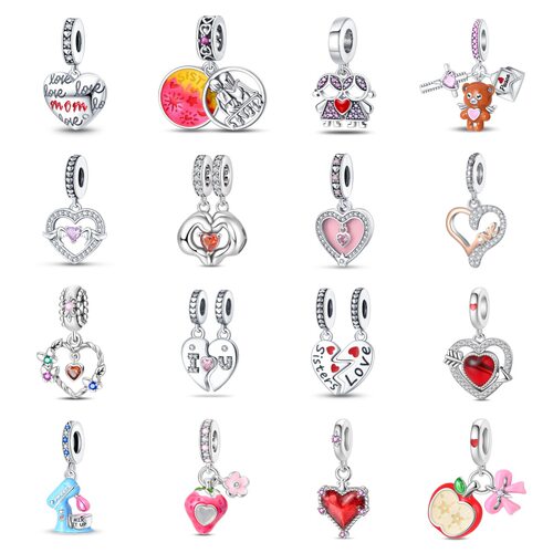 925Heart shaped Wings LOVE Pendant DIY Accessories for Women
