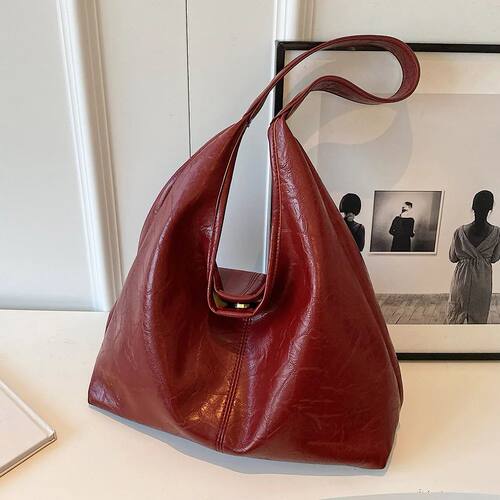 Vintage PU Leather Shoulder Bag for Women Soft Tote Bag Shop