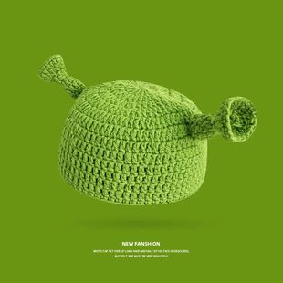 Shrek Hat Wool Unisex Warm Monster Winter Knitted Balaclava