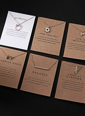Hot selling Cardboard Envelope Jewelry Women's Necklace