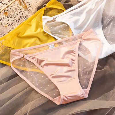 Comfortable Mid waist Girls Soild Color Intimates Dot Print