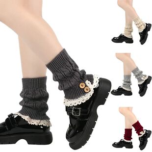 Lolita Women Leg Warmers Winter Warm College Style Thick Boo