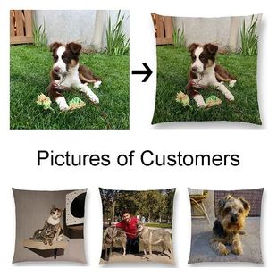 Pets Linen Cushion Covers Baby Personalized Pillow Case Fami