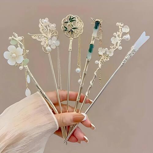 Elegant Chinese Style Hair Clip Tassel Hair Stick Traditiona