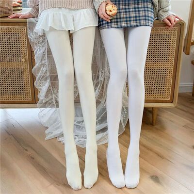New Spring Velvet White Women Tights 100D Woman Lolita Balle