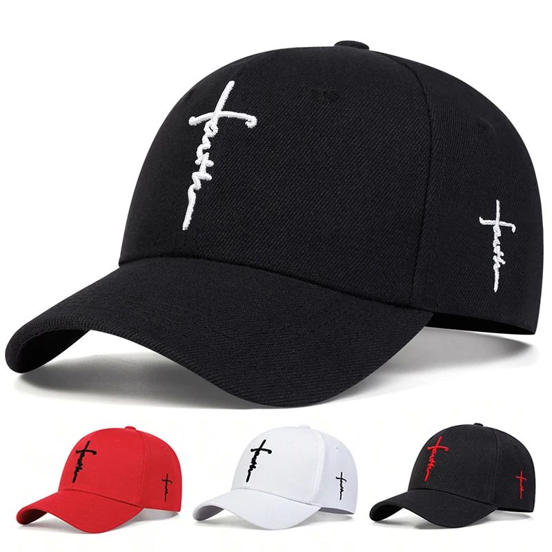 Fashion Faith Embroidery Baseball Cap Men Women Spring Summe
