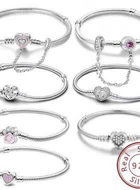 Sterling Silver Personalized Simple Love Heart Claw Bracelet