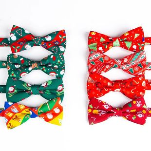 Tie Festive Atmosphere Christmas Claus Bow Santa Dec Printed