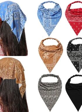 Bohemia Printing Hair Scarf Triangle Bananas New Vintage Sof
