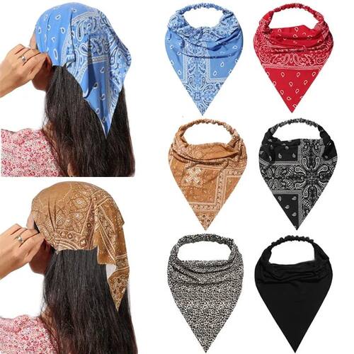 Bohemia Printing Hair Scarf Triangle Bananas New Vintage Sof