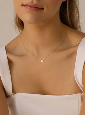 Initial Letters Necklace For Women Stainless Steel Jewelry P