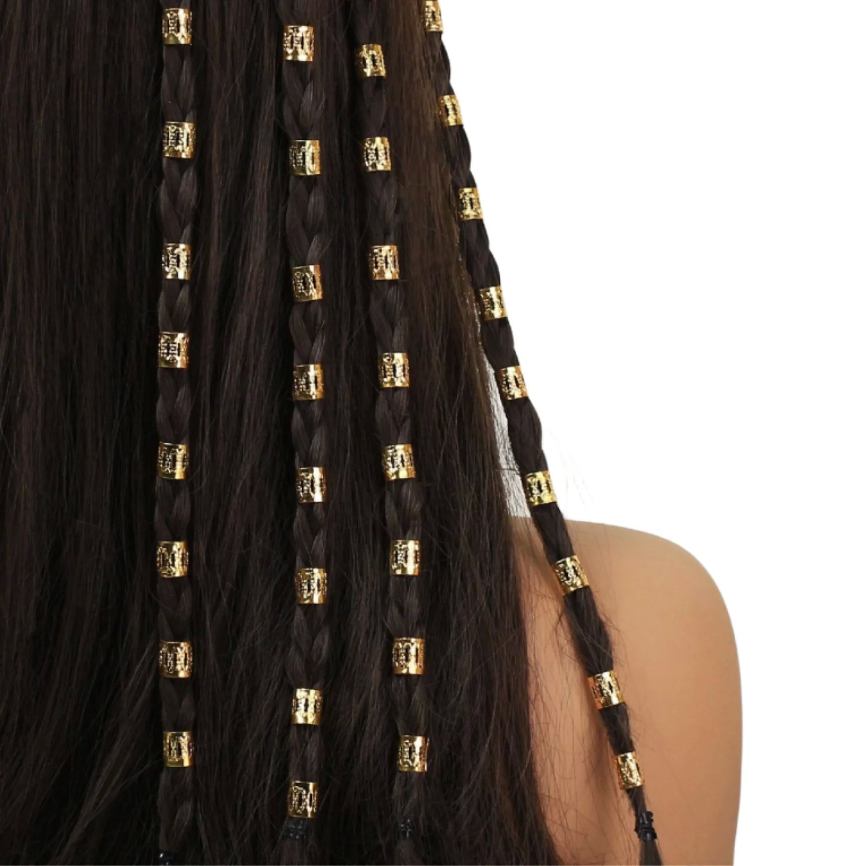 50/100pcs DIY Hollow Out Hair Ring,Dreadlocks Beads Hair Bra