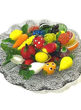 Mini Glass Fruit Vegetables Cute Pepper Apple Banana Grape P