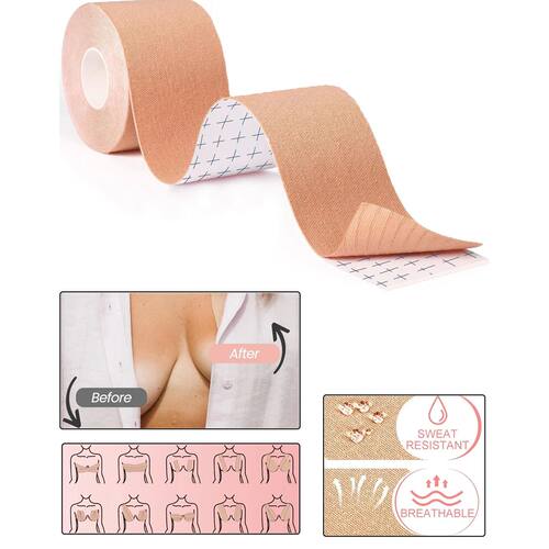 5M/Roll Invisible Push Up Breast Lift Boob Tape,Breathable E