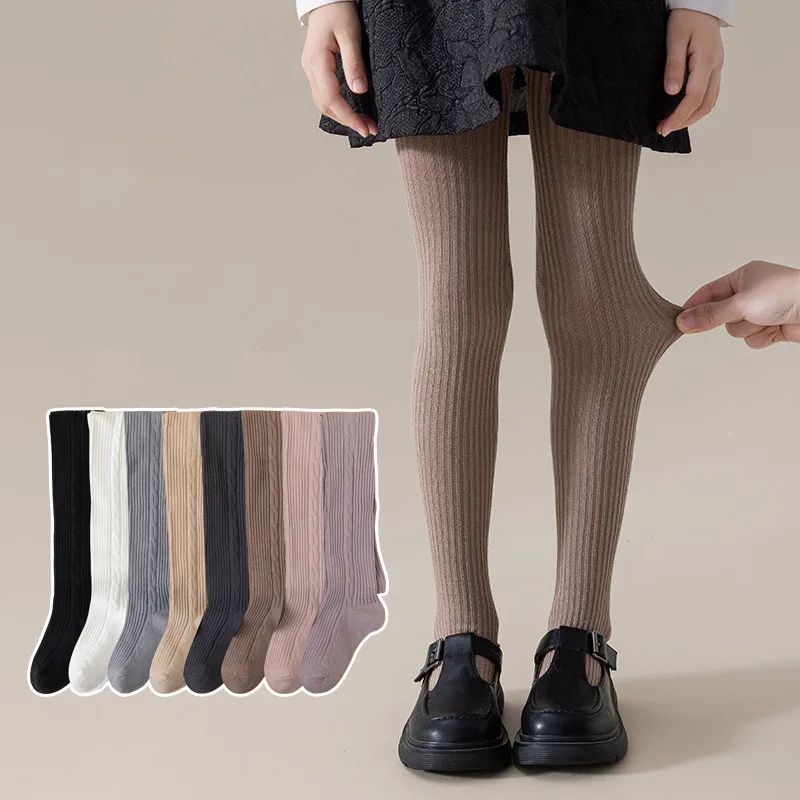0-12 Years Cute Kids Girls Cotton Tights Spring Autumn Winte