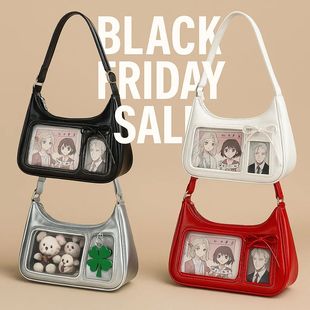 Y2k Shoulder Bag Women Transparent Ita Bag School Crossbody