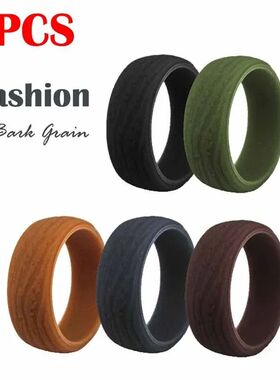 5pcs/set 8.7mm Sports Silicone Bark grain Ring 5 Color for M