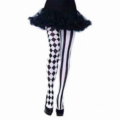 Spring Autumn Lady Cosplay Striped Tights Stripe Stocks High