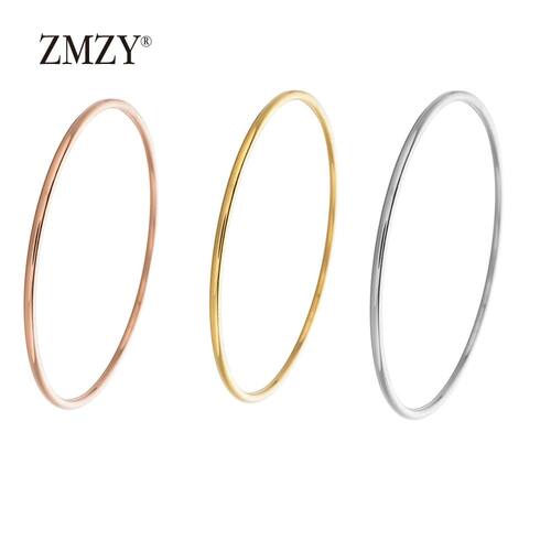 Stainless Steel Classic Round Single Circle Bangle Simple Cl