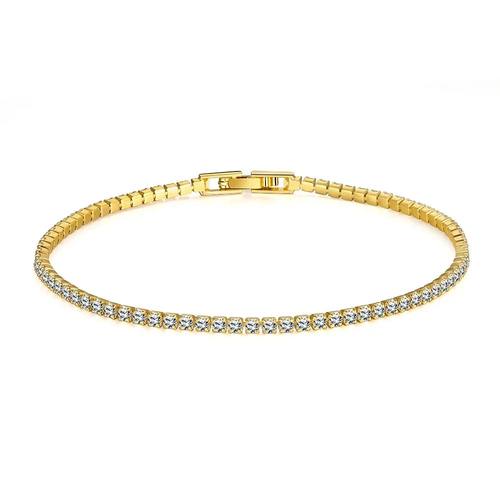 Sterling 925 Silver Jewelry 16cm to 19cm Tennis Bracelet 2mm